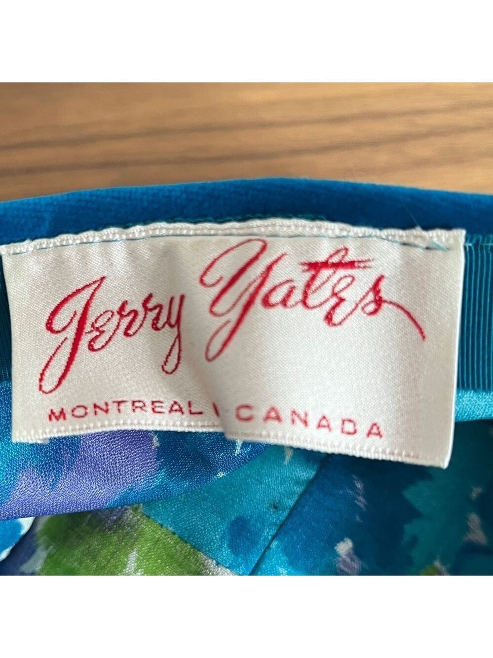 VINTAGE Jerry Yates Montreal Blue Velvet Hat Square Shape 50's 60's Chic Lady - Picture 10 of 15